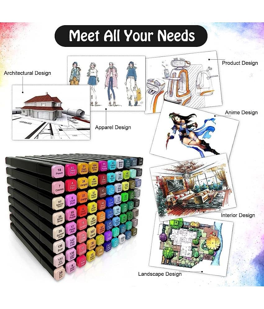GKBOSS 48 Colors Markers Assorted/Multicolour view 2