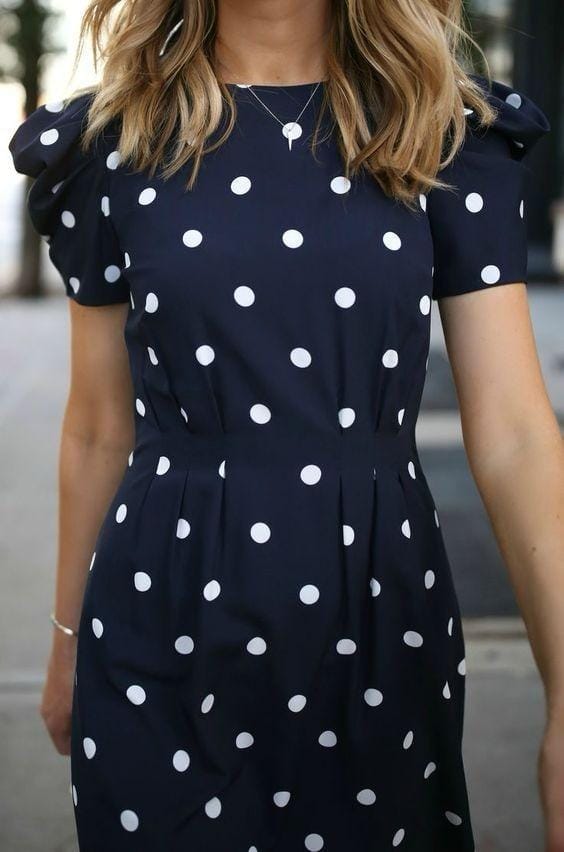 Elchic Charming Polka Dot Puff Sleeve Dress view 2