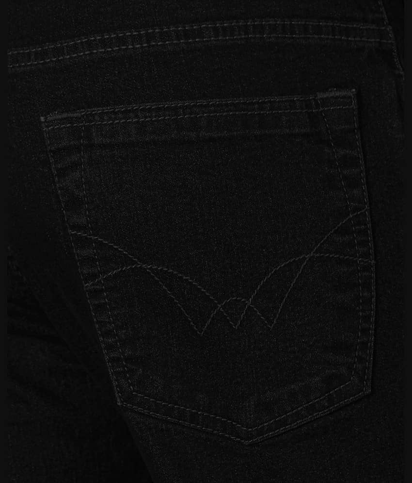 JB JUST BLACK Regular Fit Cuffed Hem Men's Jeans - Black ( Pack of 1 ) view 2