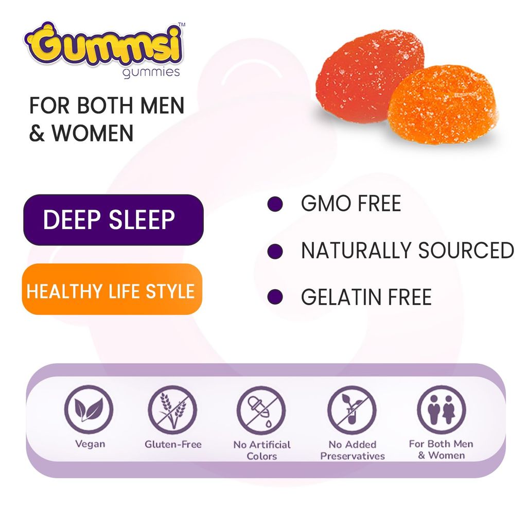 Gummsi Sleep Easy & Ashwagandha Gummies | 60 Gummies (Combo Pack of 2) view 2