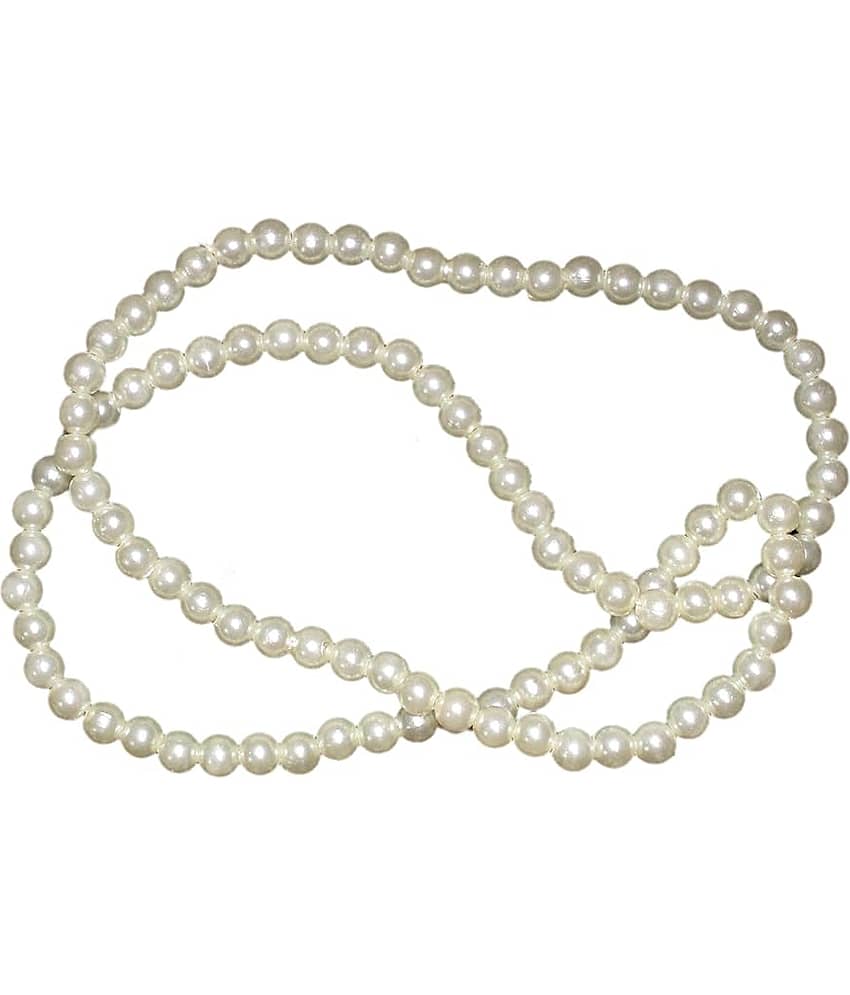 White Pearl Mala For Boys & Girls, Mythological Costume Accessories Pack of 6