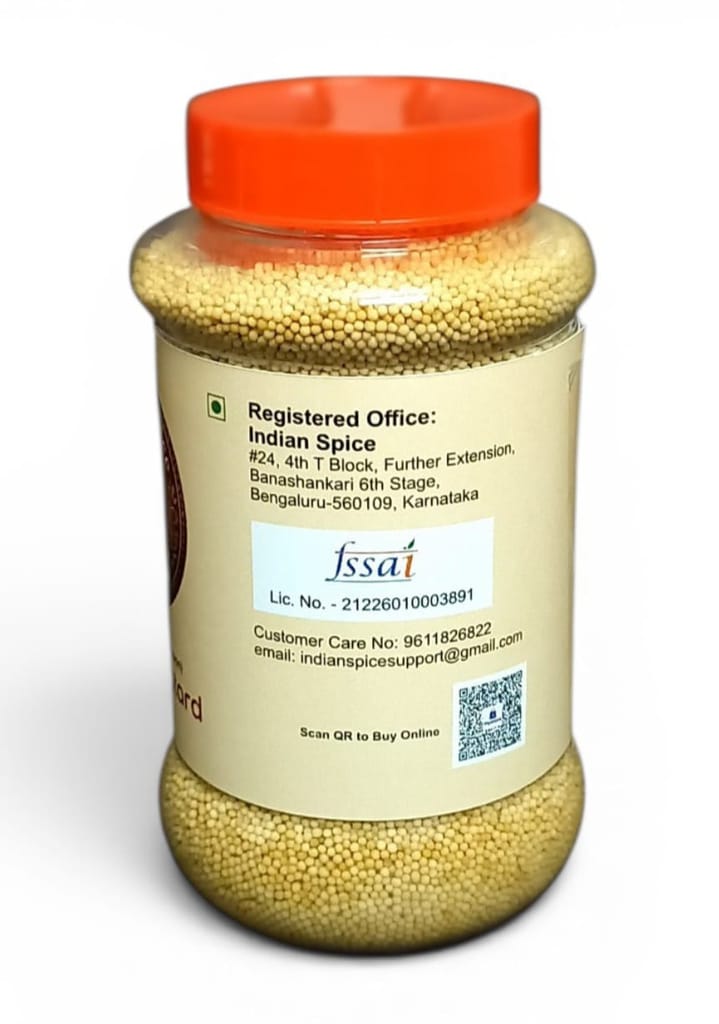 Indian Spice Premium Yellow Mustard (Peela Sarson) / Traditional Flavors, Authentic Blends (350gm) view 2