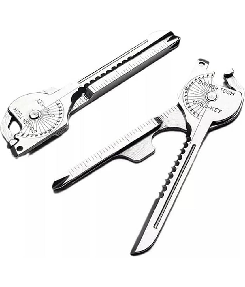 8 In 1 Multifunctional Key, Multi Shaped Pocket Tool with Mini Screwdriver, Bottle Opener, Stainless Steel Utility Gadget Perfect for Home Improvement, Automotive, Outdoor Use, Multi Tool view 2