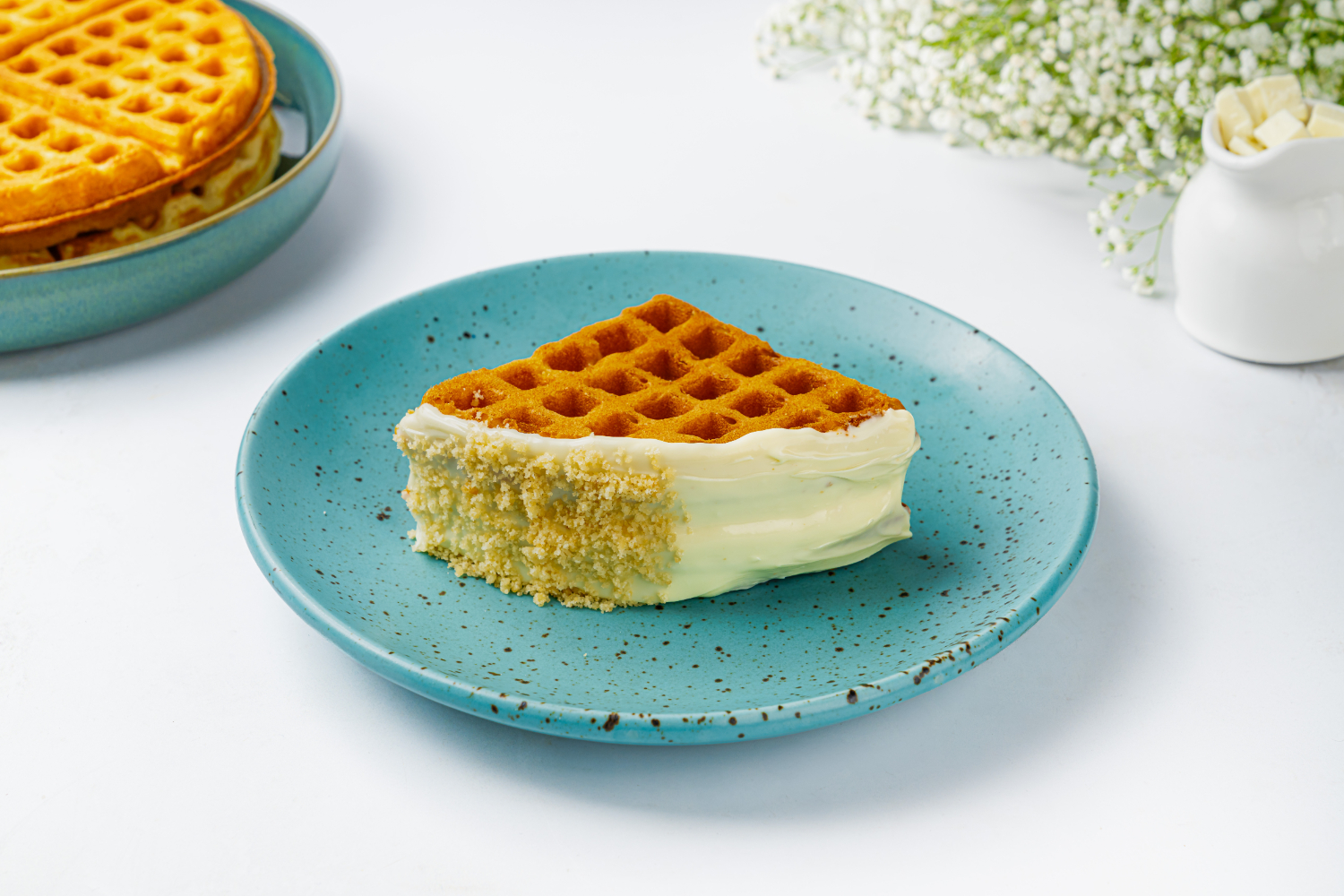 Belgian white chocolate waffle