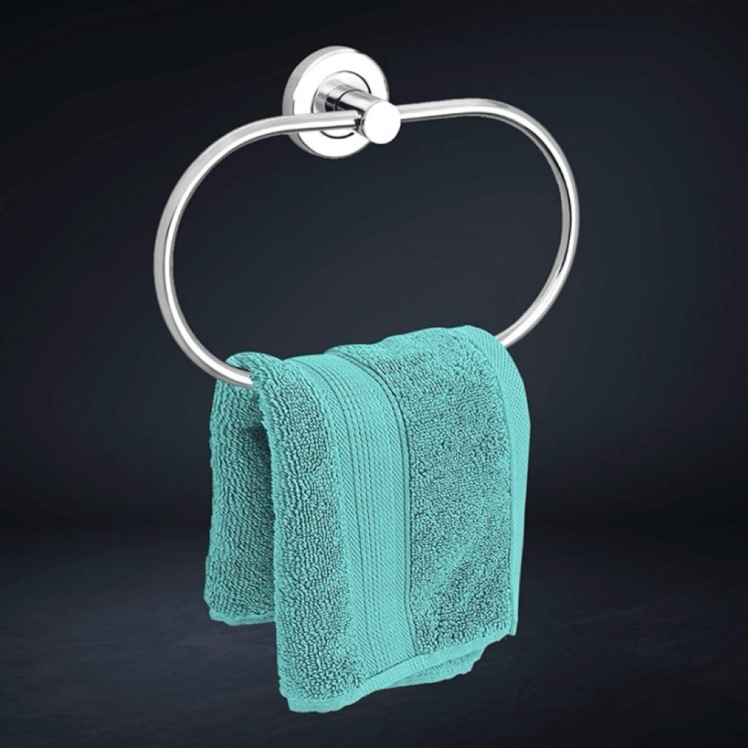 100% Stainless Steel Towel Ring Oval Shape 1 Pc view 2