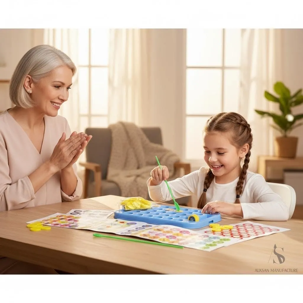 Braintastic Memory Chess Game for Kids Educational Matching & Memory Learning Toy, Animals & Fruits Theme, 2 Player Board Game for Kindergarten Children (Blue) view 2