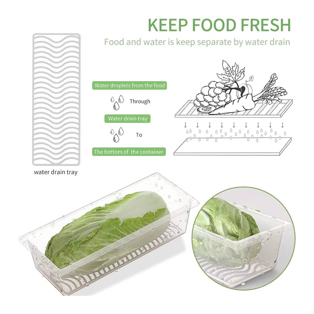 Craftlayout Set of 6 Fridge Storage Box 1500ML view 2