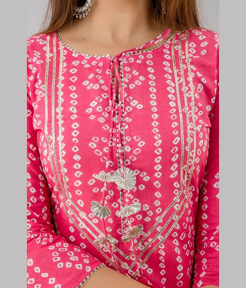 NeshamaKurti - Pink Rayon Women's Straight Kurti ( Pack of 1 ) view 2