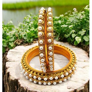 Omsar Jewelry Copper Gold-plated Kada (Pack of 4) view 2