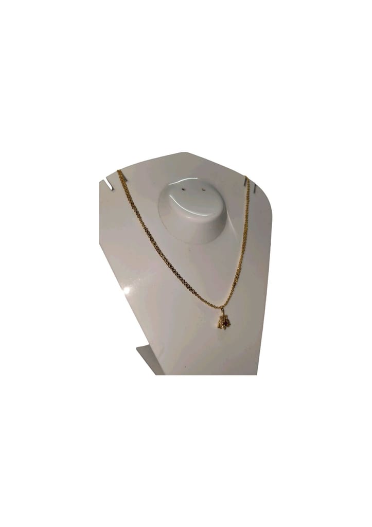 Gold Plated Traditional Pendant Set with Chain for Women view 2