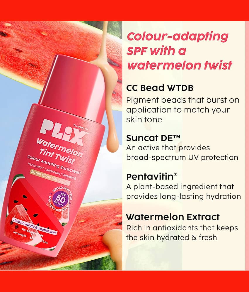 Plix SPF 50 Sunscreen Cream For All Skin Type ( Pack of 1 ) view 2