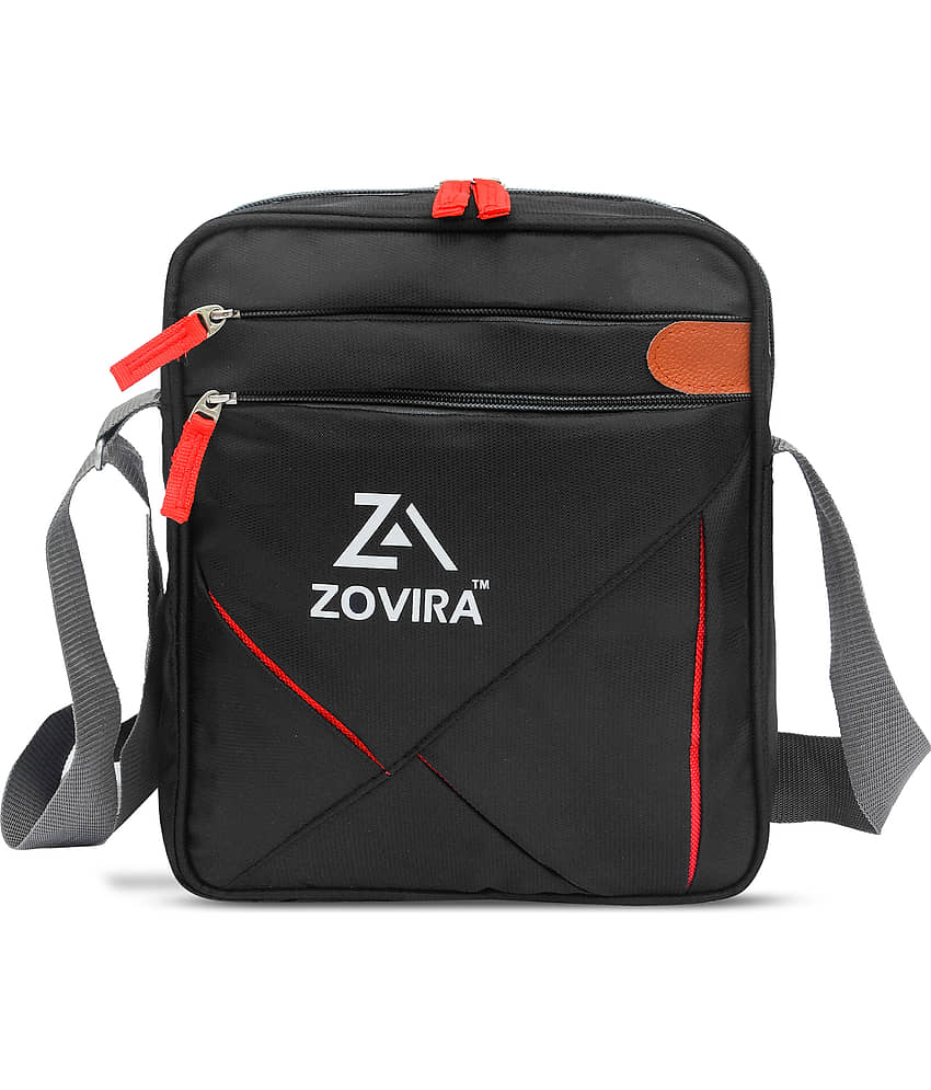 Zovira Navy Blue Printed Messenger Bag