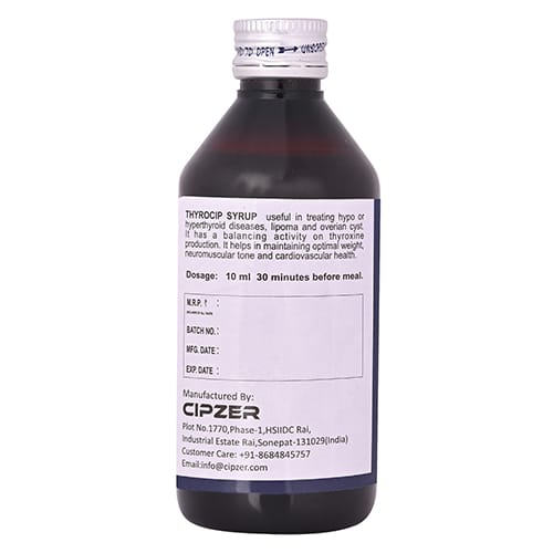 Cipzer Thyrocip Syrup (200ml): Natural Support for Thyroid Balance, Metabolism & Energy view 2