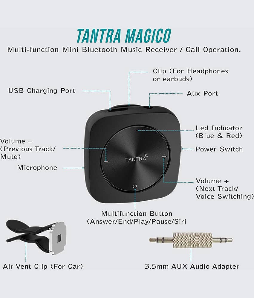 Tantra Smart Mini 3-in-1 Bluetooth Receiver for Stereo, Magico view 2