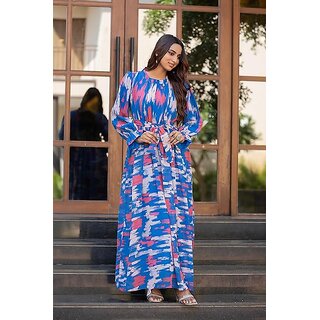 SARINKU Georgette Gown Dress for Women Stylish Western Gown Long One Piece for Girls & Women view 2