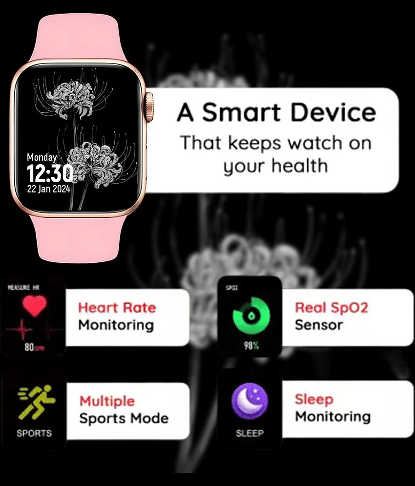 Bluetooth Calling Touchscreen Wireless Charging with Fitness Health Sports Music view 2