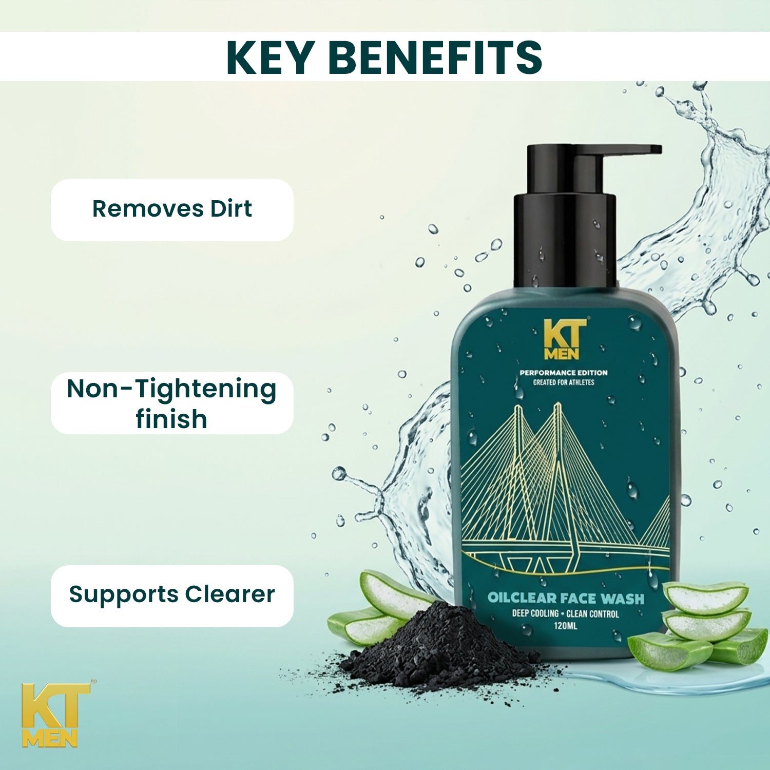 KT Men Oil Clear Face Wash- 120ml view 2
