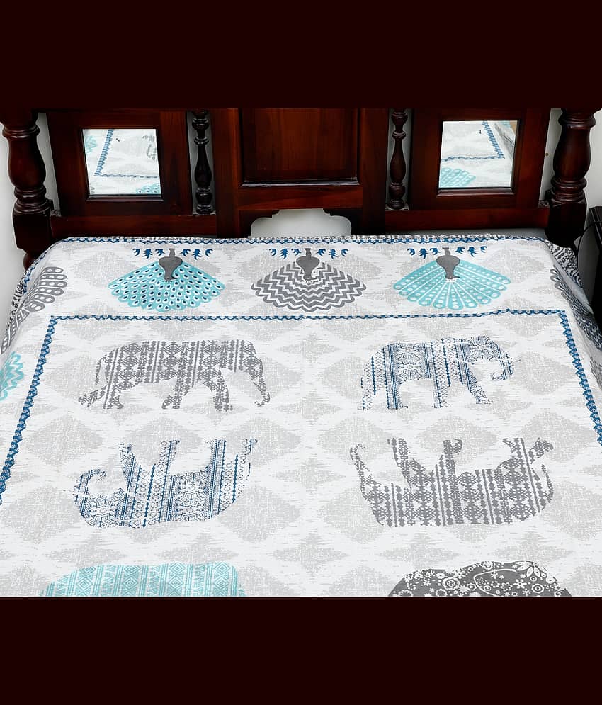 Dreamsheet Cotton 1 Single Bedsheet without Pillow cover ( Blue )