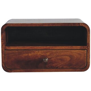 Large Chestnut Curve Upper Slot Floating Bedside view 2