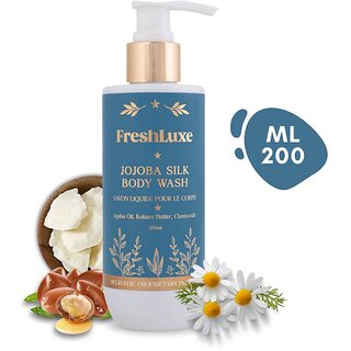 FreshLuxe Silk Bodywash, Jojoba Oil, Kokum Butter Chamomile, Gel-Based, Unisex, 200ml