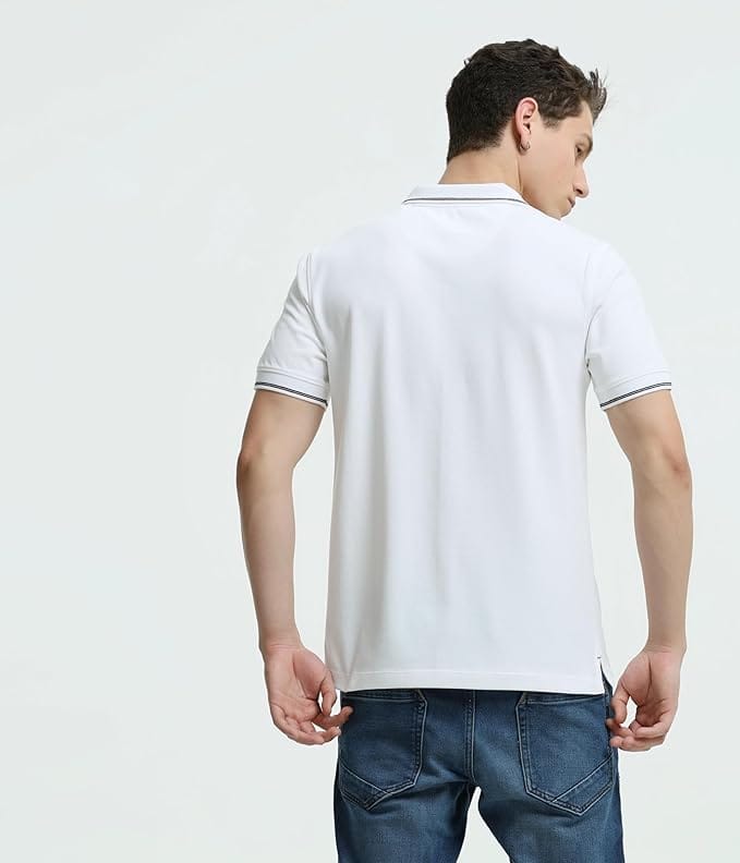 Mens Slim Fit Casual Polo Shirt Short Sleeve Basic Cotton T-Shirts Pack of 2 view 2