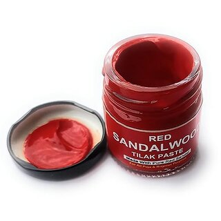 (Pack of 2) SnapSnop Red Sandalwood Paste Tilak Jar 50g, Lal Chandan Tika/Tilak Made with Pure and Rare Red Sandal Wood with Spiritural Mantra. view 2
