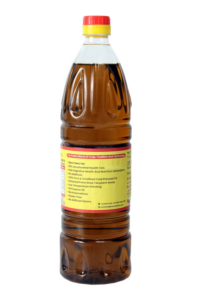 Pilot Cold Pressed Kachhi Ghani Mustard Oil, 1Litre view 2