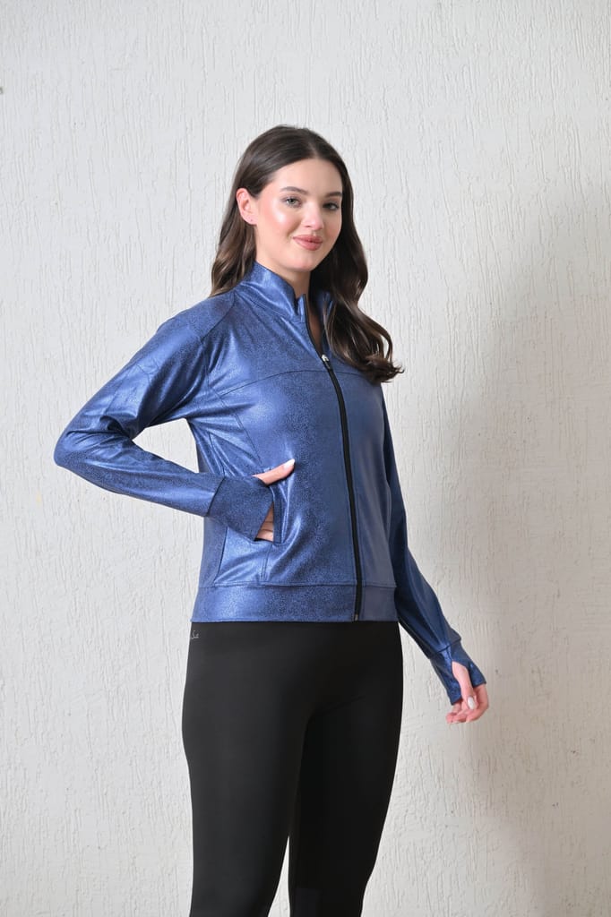Body Smith Women Solid Full Sleeves Mesh Zipper view 2