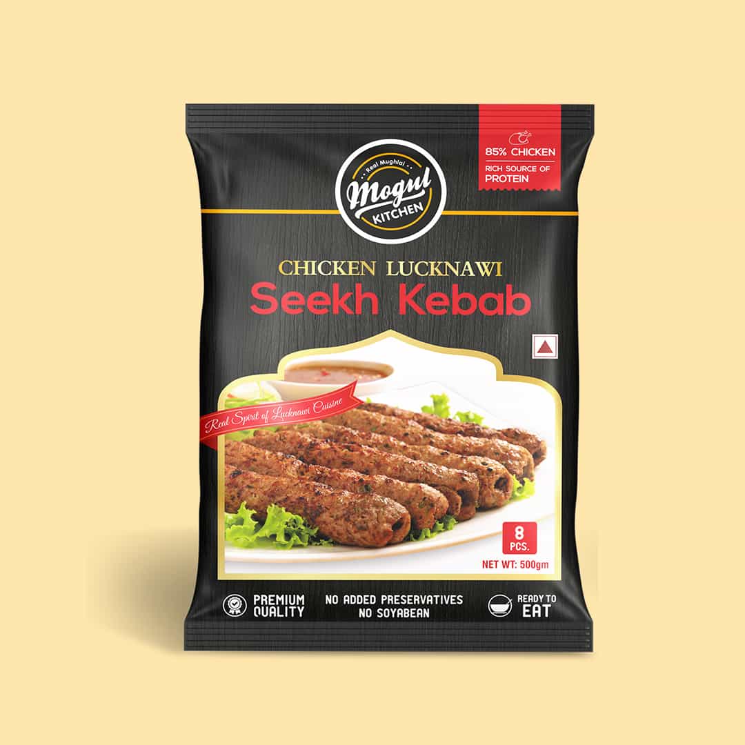 Mogul Kitchen Chicken Lucknawi Seekh Kebab, 500 gm