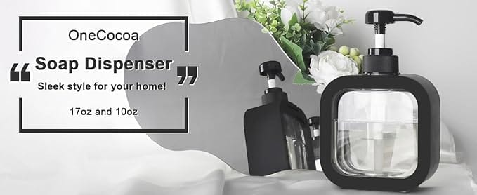 Hand wash Dispenser Bottle Refillable Soap Dispenser for Bathroom Kitchen (Pack of 1) (Black) view 2