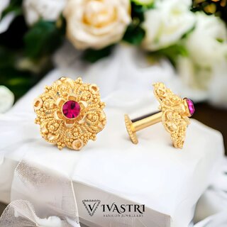 Vivastri Premium Gold Plated Alloy Stud Earrings Combo for Women & Girls Pack of 2 view 2