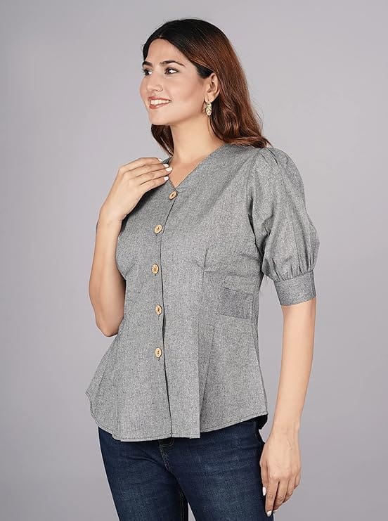 Radhey Textiles Presents Girls Top 'V' Neack Button South Cotton Top for Girls view 2