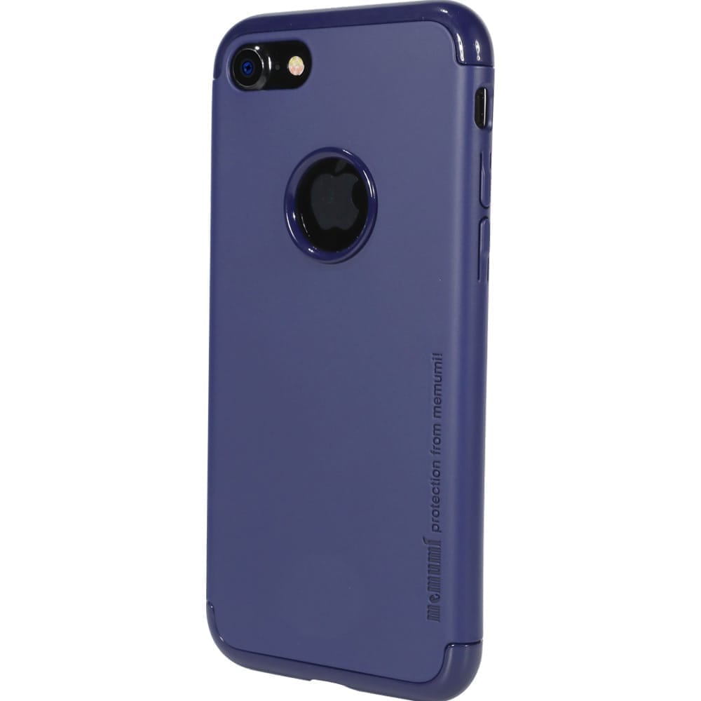 Memumi Wise Series Hybrid Logo Cut Hard Back Cover for Apple iPhone 8 Shockproof - Blue (4.7") view 2