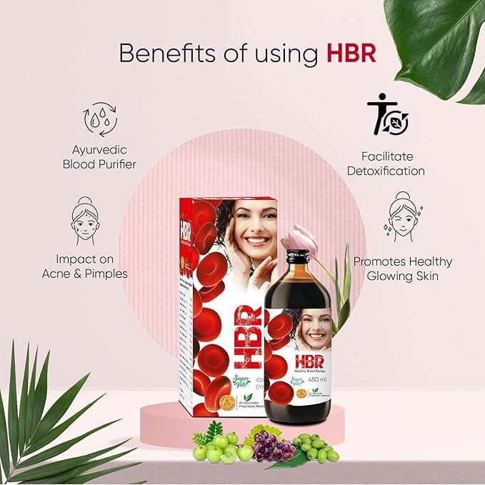HBR Natural Blood Purifier Syrup I Ayurvedic Syrup for Healthy Skin and Hair view 2