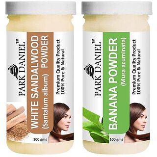 PARK DANIEL Premium White Sandalwood Powder & Banana Powder Combo Pack of 2 Jars of 100 gms(200 gms) (200 ml) view 2
