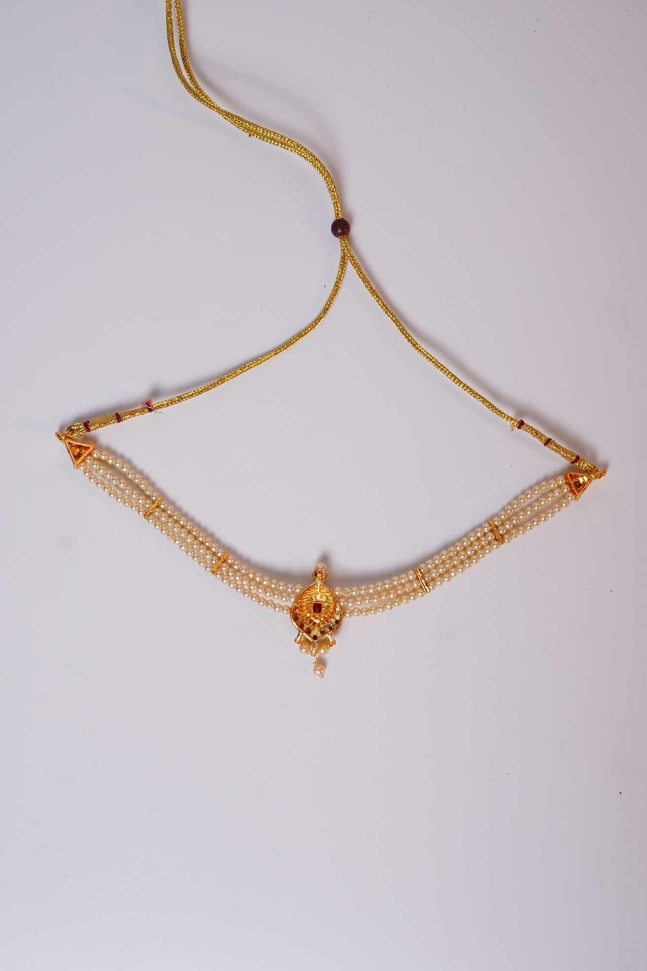 Kolhapuri Handwork Thushi Choker Necklace view 2