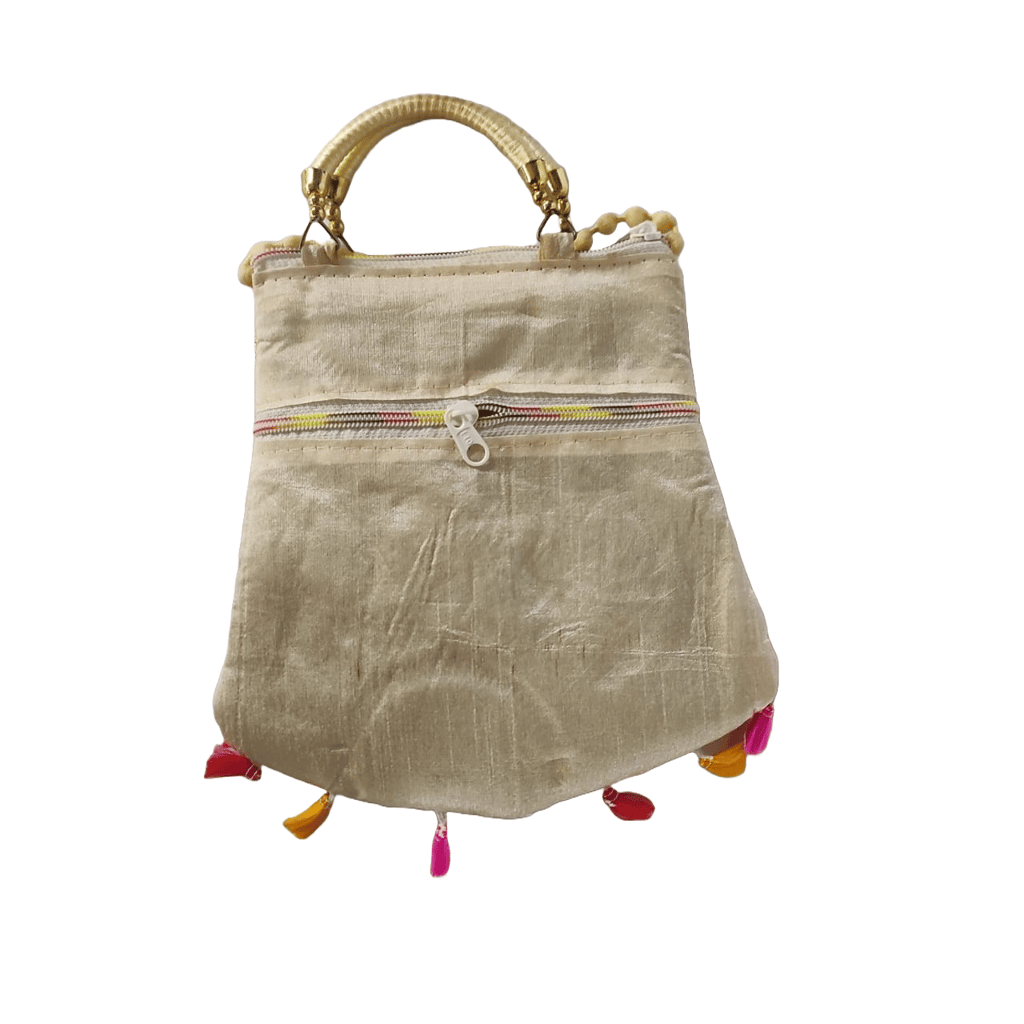Embroidered Elephant Handbag with Tassels view 2