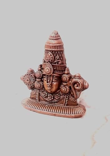 Searchers Paradise - Copper Idols of god Perumal 1.6 inches, Copper Handmade 50 Grams, Patina Antique Finish, Pack of 1 Piece view 2