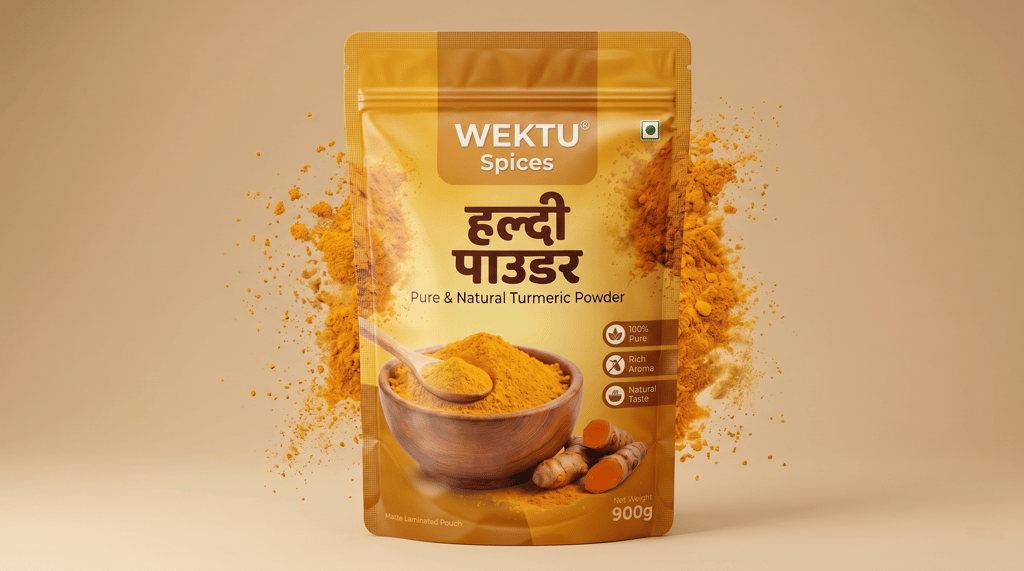 WEKTU Haldi Powder | Pure Turmeric Powder | Natural & Fresh Kitchen Spice view 2