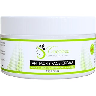 COCOBEE Anti-Acne Face Cream Pack of 1 Delicate Smooth Shine Pores Neem for Acne Control
