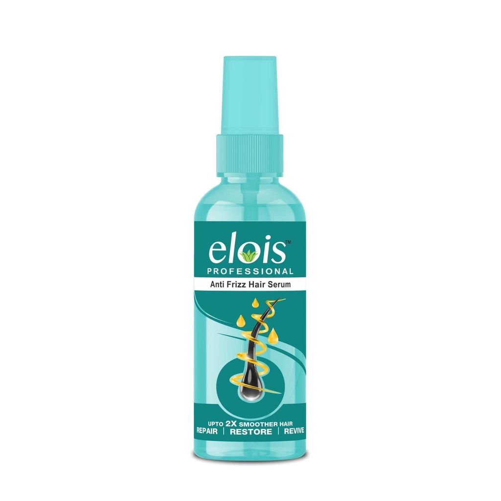 Elois Professional Anti Frizz Hair Serum For 2X Smoother Hair and Long Lasting Frizz control With Argan Oil, Almond Oil, Vitamin E to Instant Shine, Smoothness & Soft Hair (100ml)