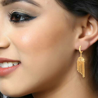 Vivastri Top Trending Alloy Gold Plated Jhumki Earrings for Women & Girls [VIVA2288ERG] view 2