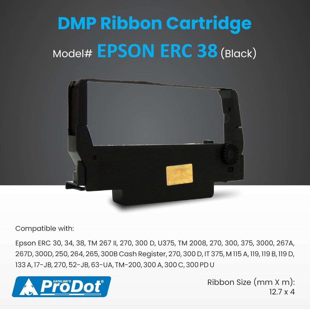 ProDot Dot Matrix Ribbon Cartridge Compatible with EPSON ERC 38 view 2