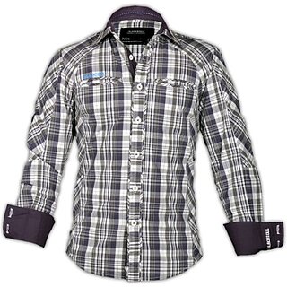 Savion Men Checkered Casual Shirt full sleeves
