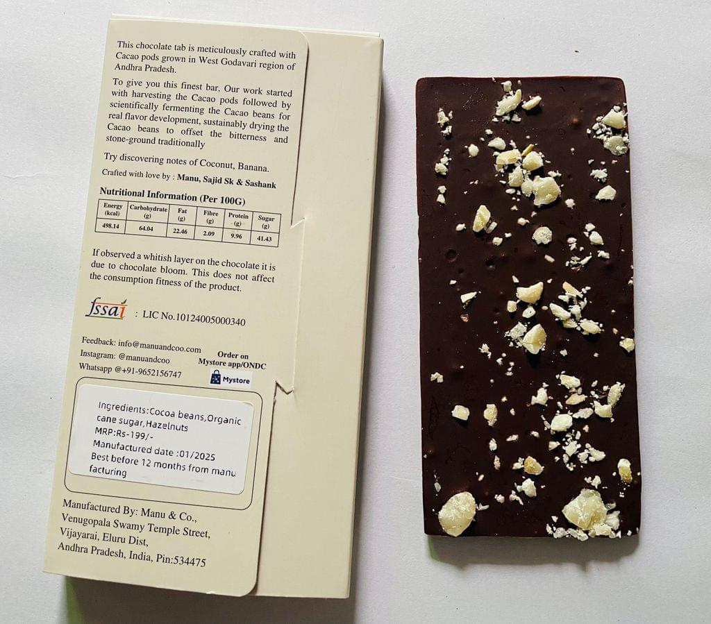 54% Dark Chocolate With Hazelnuts view 2