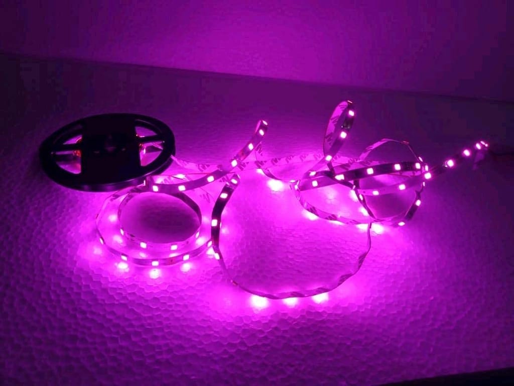 DAYBETTER� 4 Meter 2835 Cove Led Light Non Waterproof Fall Ceiling Light for Diwali,Chritmas Home Decoration with Adaptor/Driver (Pink,60 Led/Meter) | VD-Q-22 view 2