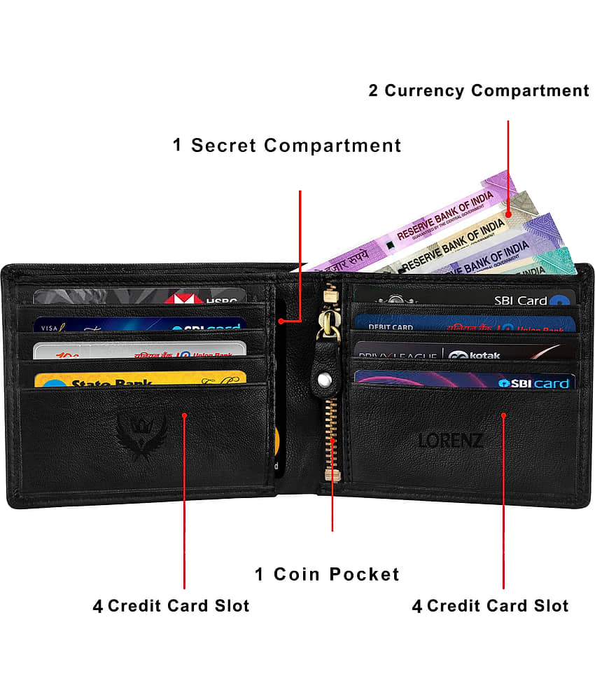 Lorenz Brown 100% Leather Men's RFID Wallet ( Pack of 1 ) view 2