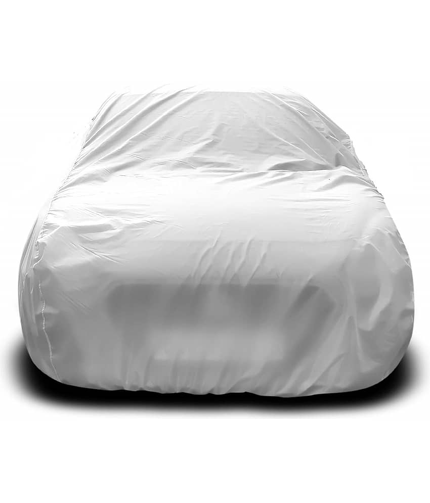 Autoretail Dust Proof Car Body Polyster Cover For Maruti Suzuki Alto 800 With Mirror Pocket Silver (Pack Of 1)