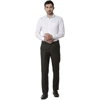 DHAGA DESIGNS Regular Fit Solid White Cotton Shirt