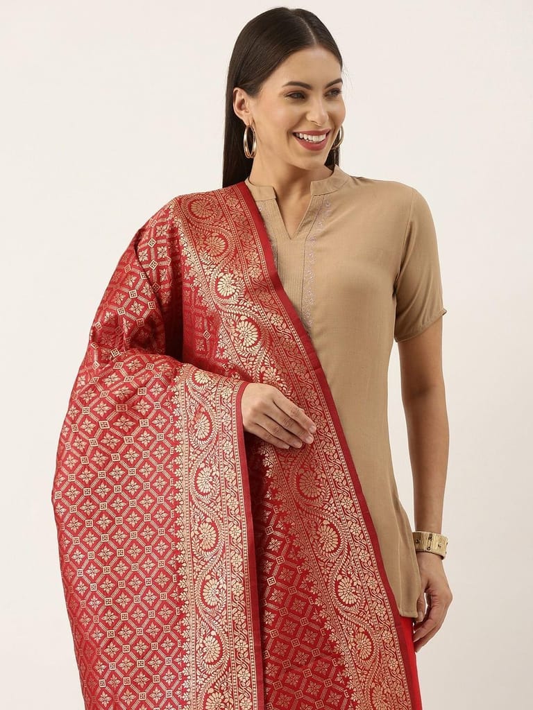 Women's Fancy Woven Banarasi Silk Dupatta view 2